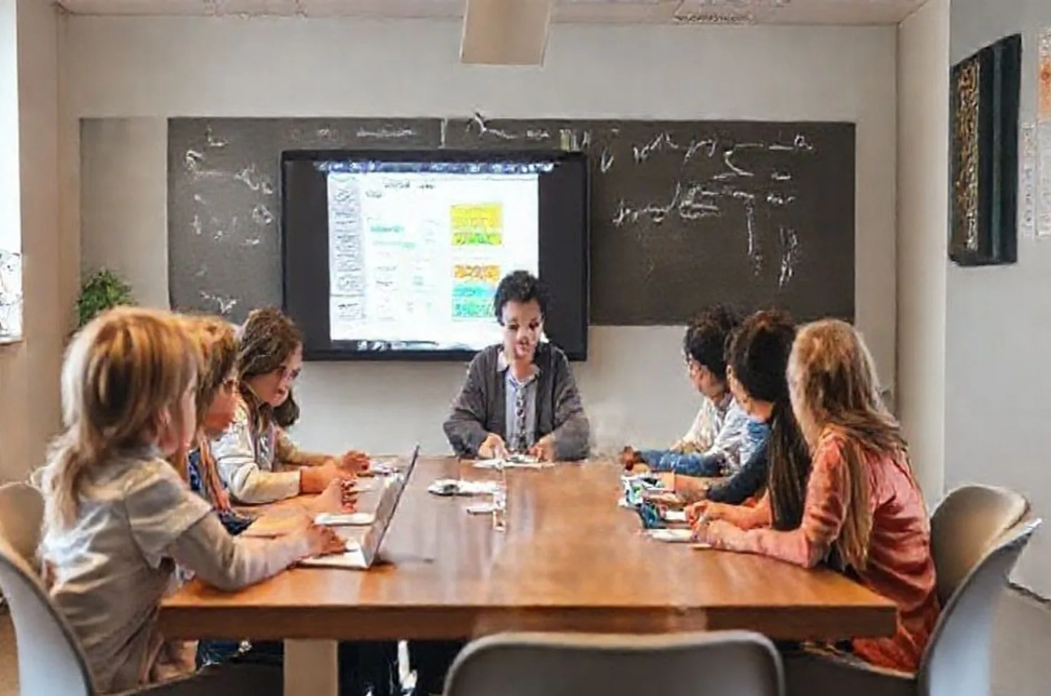 Business coaching strategy meeting